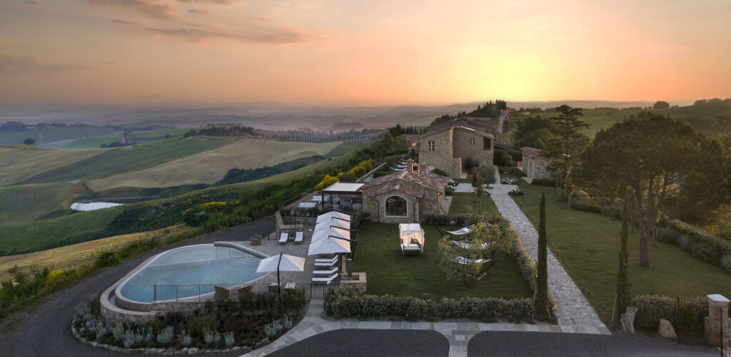 Foto con drone per agriturismo toscana